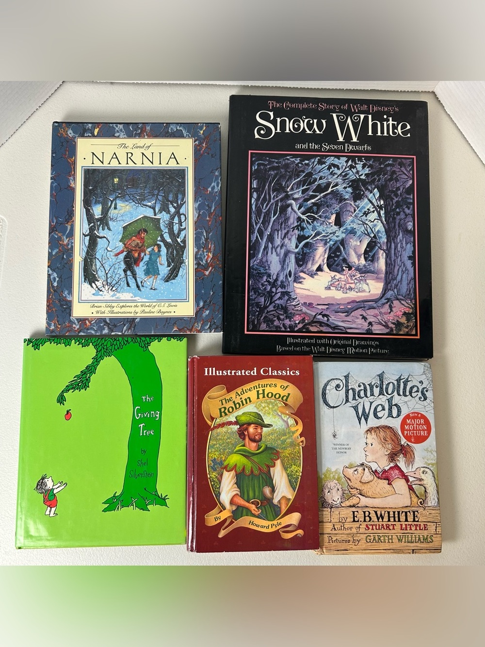 5 Classic Children’s Books Narnia Charlotte’s Web Robin Hood Snow White Giving..